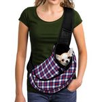 American Patriotic Plaid Print Pet Sling Carrier