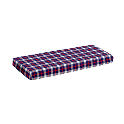 American Patriotic Plaid Print Piano Keyboard Cover