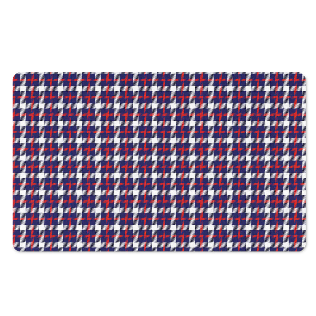 American Patriotic Plaid Print Polyester Doormat