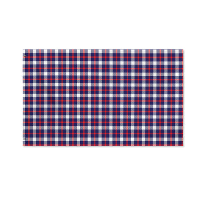 American Patriotic Plaid Print Polyester Flag