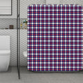 American Patriotic Plaid Print Polyester Shower Curtain