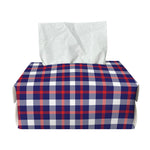 American Patriotic Plaid Print Rectangle Tissue Box Cover