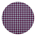 American Patriotic Plaid Print Round Blanket
