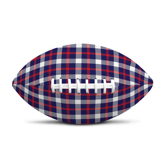 American Patriotic Plaid Print Rugby Ball
