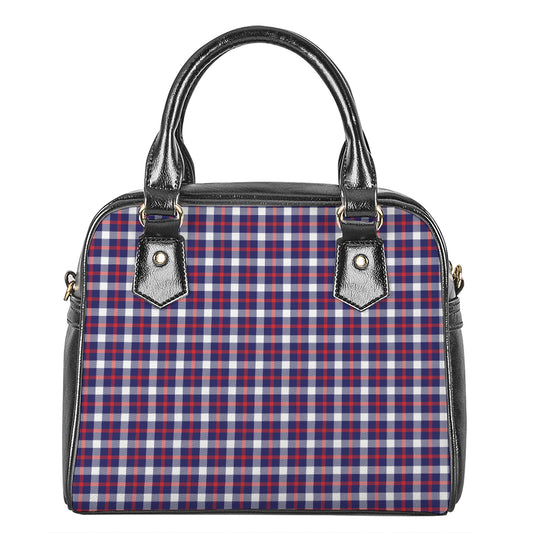 American Patriotic Plaid Print Shoulder Handbag