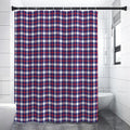 American Patriotic Plaid Print Shower Curtain