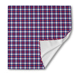 American Patriotic Plaid Print Silk Bandana