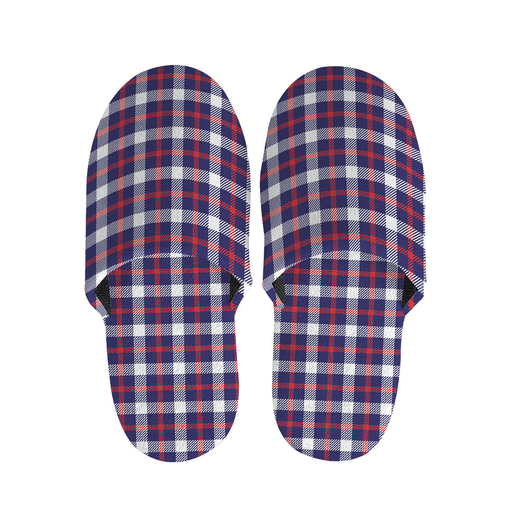 American Patriotic Plaid Print Slippers