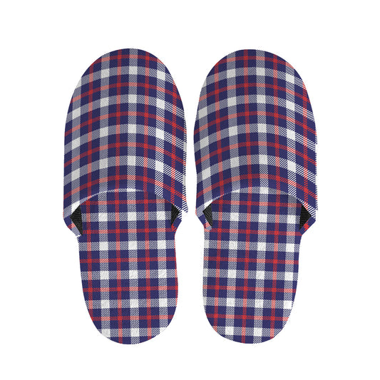 American Patriotic Plaid Print Slippers