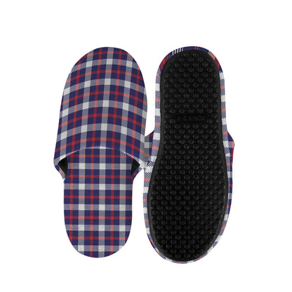 American Patriotic Plaid Print Slippers