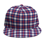 American Patriotic Plaid Print Snapback Cap