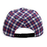 American Patriotic Plaid Print Snapback Cap