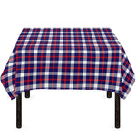 American Patriotic Plaid Print Tablecloth