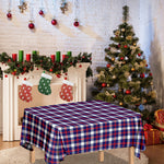 American Patriotic Plaid Print Tablecloth