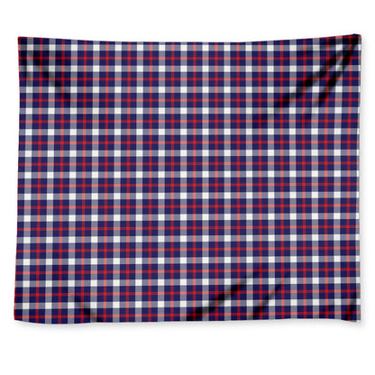 American Patriotic Plaid Print Tapestry
