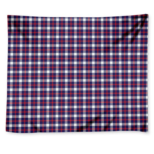 American Patriotic Plaid Print Tapestry