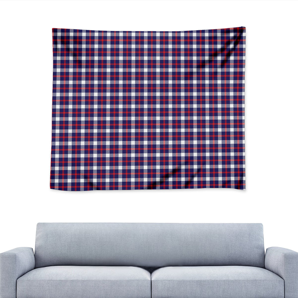 American Patriotic Plaid Print Tapestry