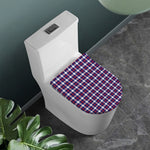American Patriotic Plaid Print Toilet Lid Cover