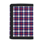 American Patriotic Plaid Print Trifold Wallet