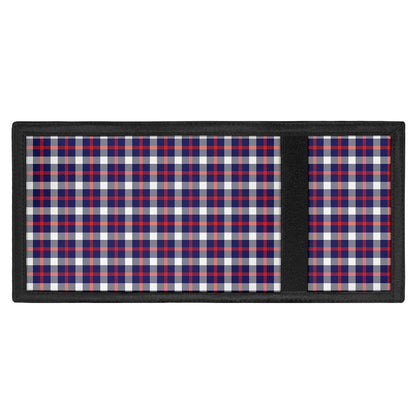 American Patriotic Plaid Print Trifold Wallet