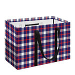 American Patriotic Plaid Print Utility Tote Bag
