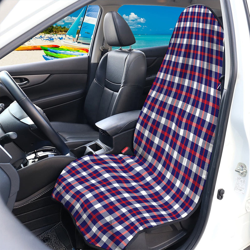 American Patriotic Plaid Print Waterproof Car Seat Cover