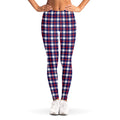 American Patriotic Plaid Print Women's Leggings