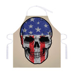 American Patriotic Skull Print Adjustable Apron