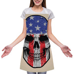 American Patriotic Skull Print Adjustable Apron