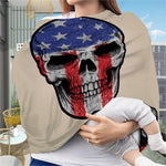 American Patriotic Skull Print Baby Seat Cover