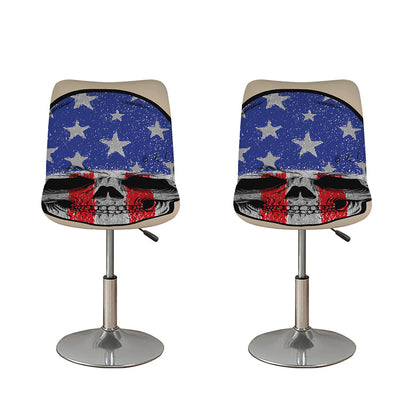 American Patriotic Skull Print Bar Stool Covers