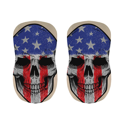 American Patriotic Skull Print Bar Stool Covers