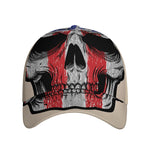 American Patriotic Skull Print Baseball Cap