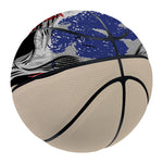 American Patriotic Skull Print Basketball