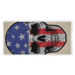 American Patriotic Skull Print Beach Towel