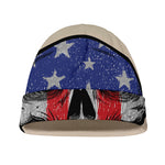 American Patriotic Skull Print Beanie