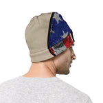 American Patriotic Skull Print Beanie