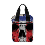 American Patriotic Skull Print Bible Tote Bag