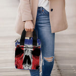 American Patriotic Skull Print Bible Tote Bag