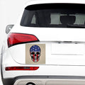 American Patriotic Skull Print Car Sticker