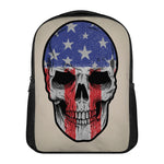 American Patriotic Skull Print Casual Backpack