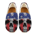 American Patriotic Skull Print Casual Shoes