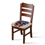 American Patriotic Skull Print Chair Cushion Cover