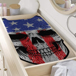 American Patriotic Skull Print Changing Pad Cover