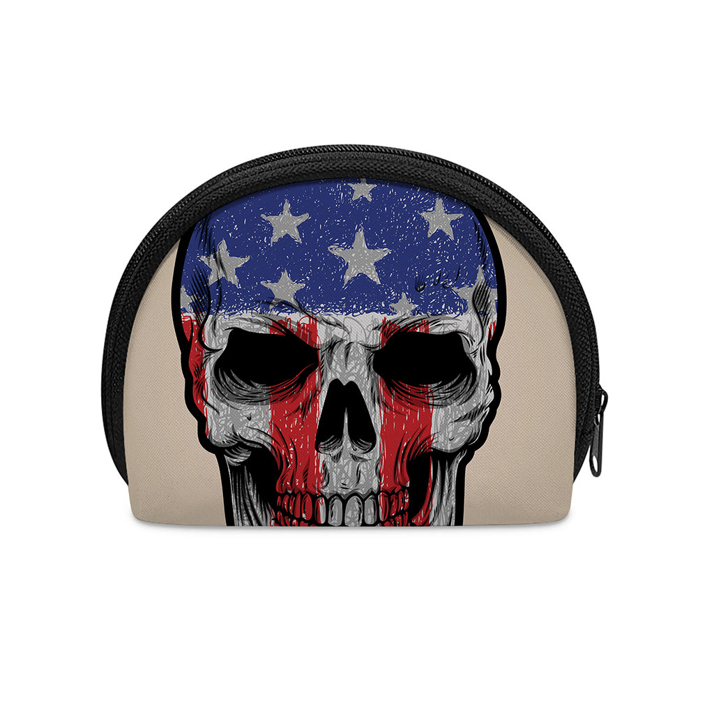 American Patriotic Skull Print Coin Purse