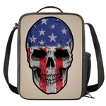 American Patriotic Skull Print Crossbody Lunch Bag