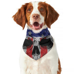 American Patriotic Skull Print Dog Bandana