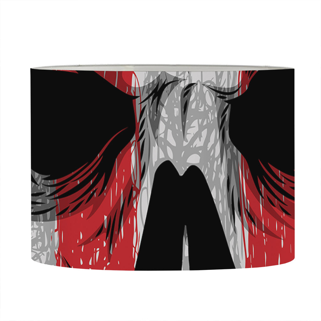 American Patriotic Skull Print Drum Lamp Shade