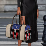 American Patriotic Skull Print Duffle Bag