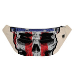 American Patriotic Skull Print Fanny Pack